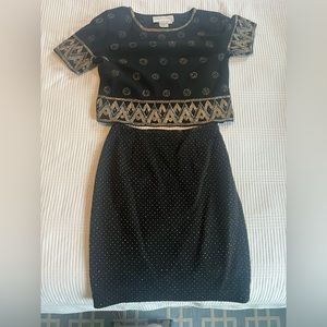 Adrienne Vitadini vintage 80s 2 piece dress